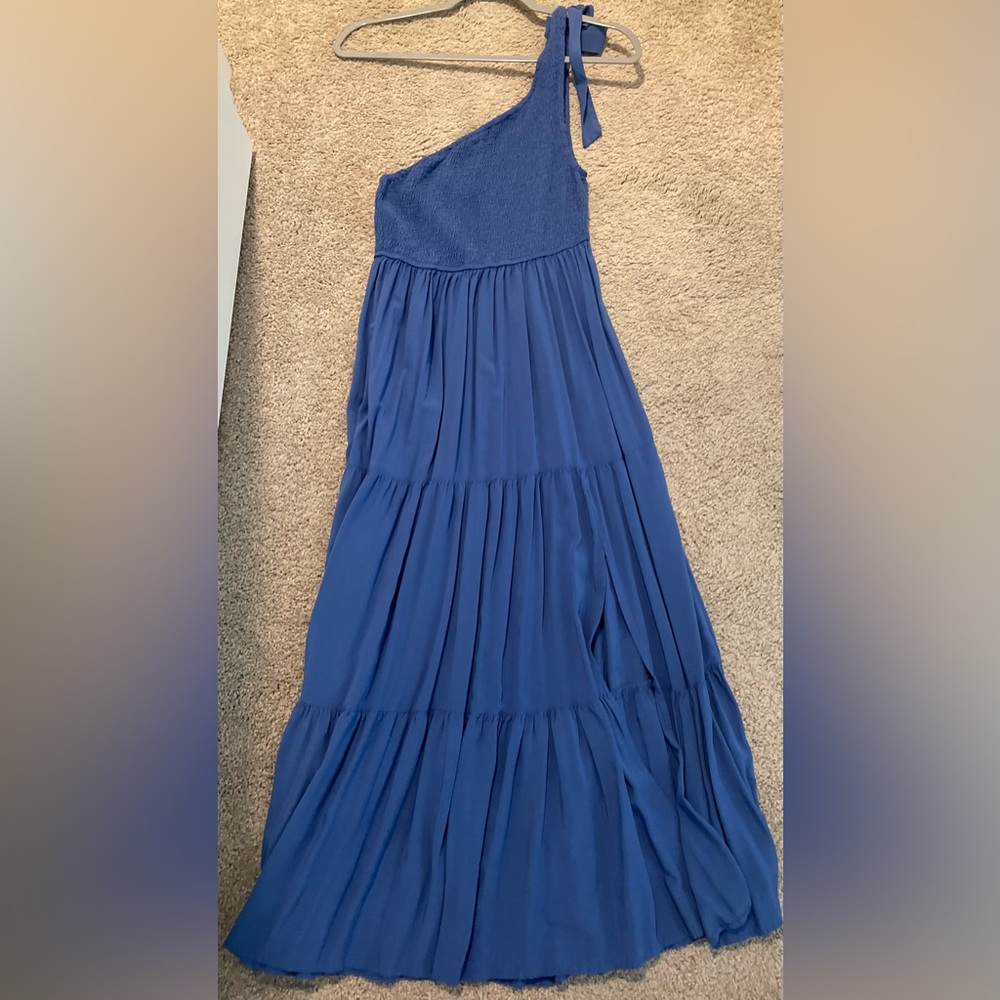 Cupshe One-Shoulder Blue Dress